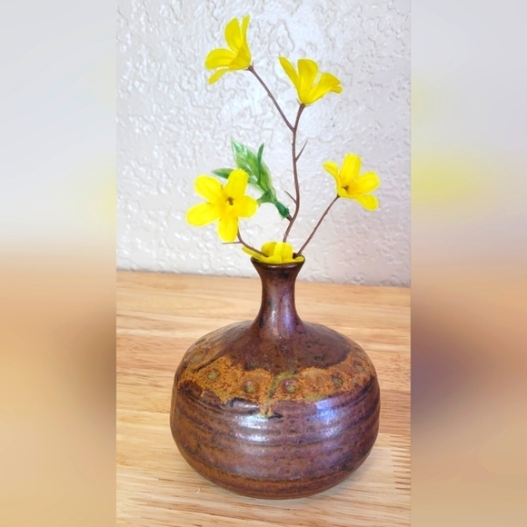 Vintage Other - Studio Pottery Squatty Vase